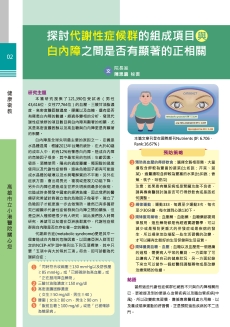 探討代謝性症候群的組成項目與白內障之間是否有顯著的正相關