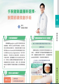 手腕腱鞘囊腫新選擇-腕關節鏡微創手術